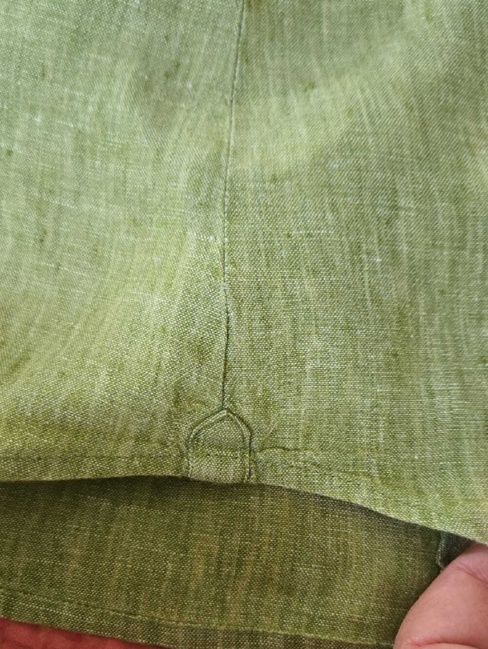 J. Crew Moss Green Irish Linen Button-Front Shirt - Picture 4 of 4